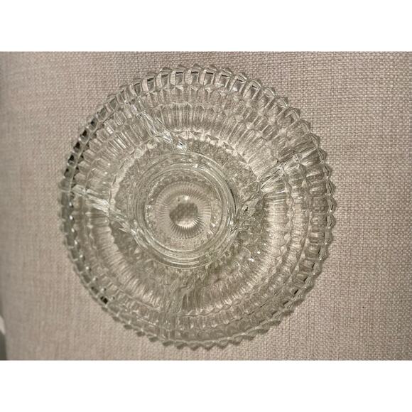 Vintage Kromex glass 12” 5 compartment relish tray. - Picture 5 of 7